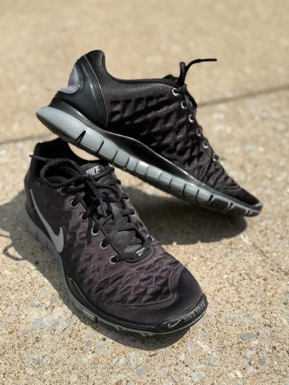 Nike Free TR Fit 2 Black Training Shoes Y2K Athleisure Womens 8.5 4012